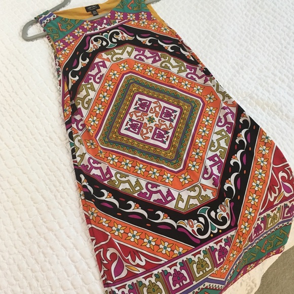 Colorful Geometric Nicole Miller Dress - Picture 3 of 4